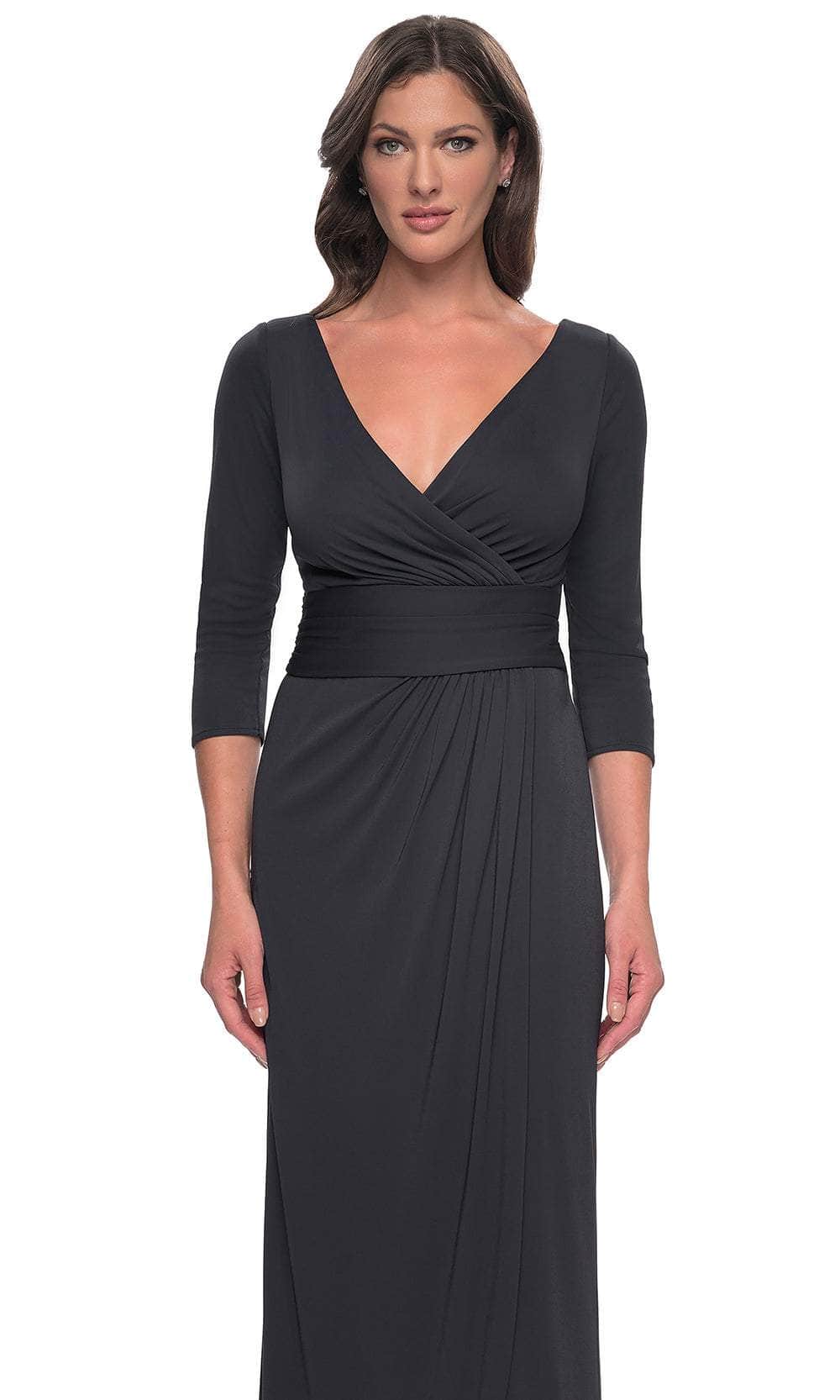 La Femme 31014 - Ruched Waist Evening Dress Evening Dresses