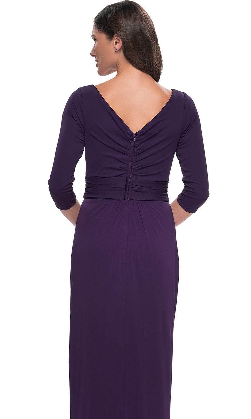 La Femme 31014 - Ruched Waist Evening Dress Evening Dresses