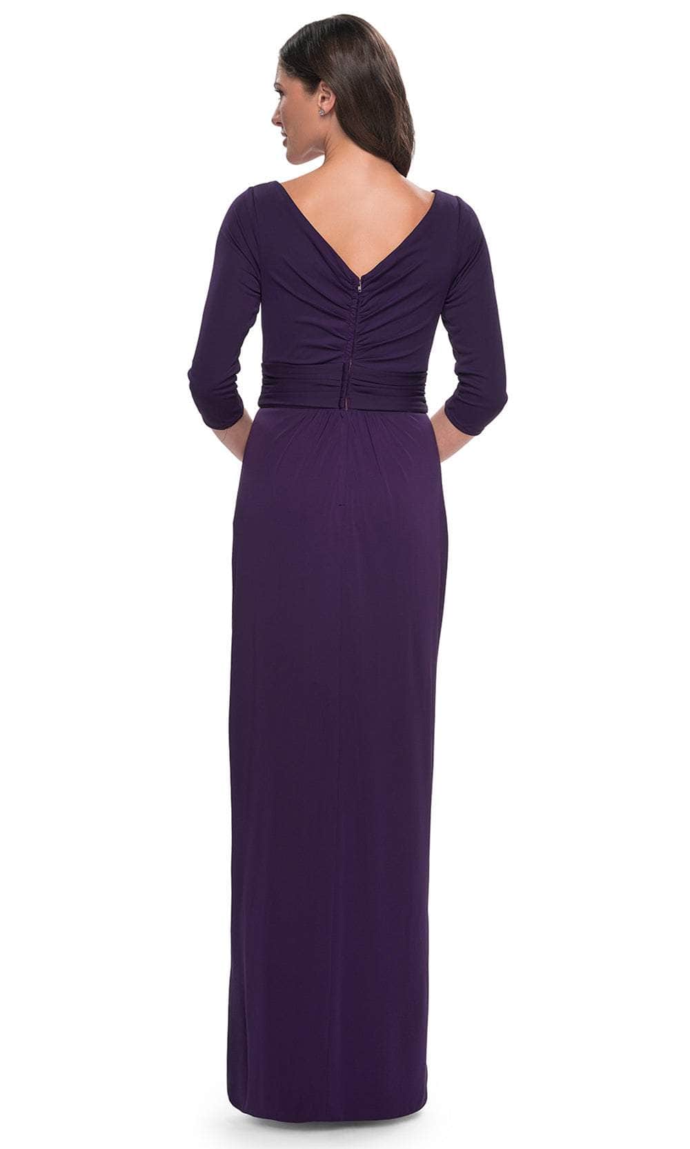 La Femme 31014 - Ruched Waist Evening Dress Evening Dresses