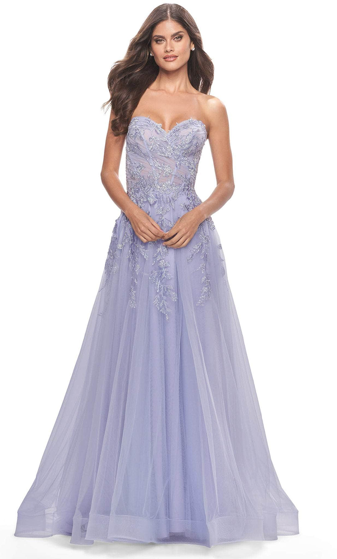 La Femme 31363 - Lace Appliqued Dress