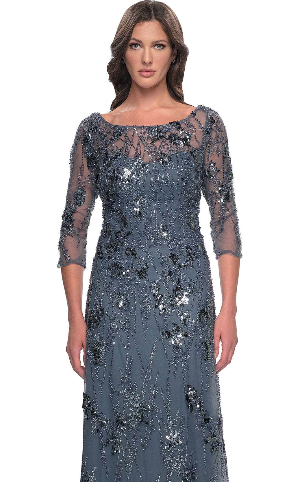La Femme 31458 - Bateau Neck Beaded Gown Mother of the Bride Dresses