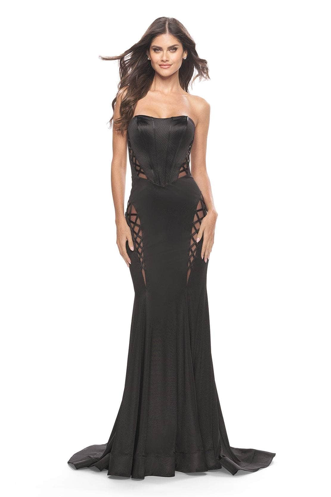 La Femme - 31601 Illusion Cutout Strapless Gown Prom Dresses