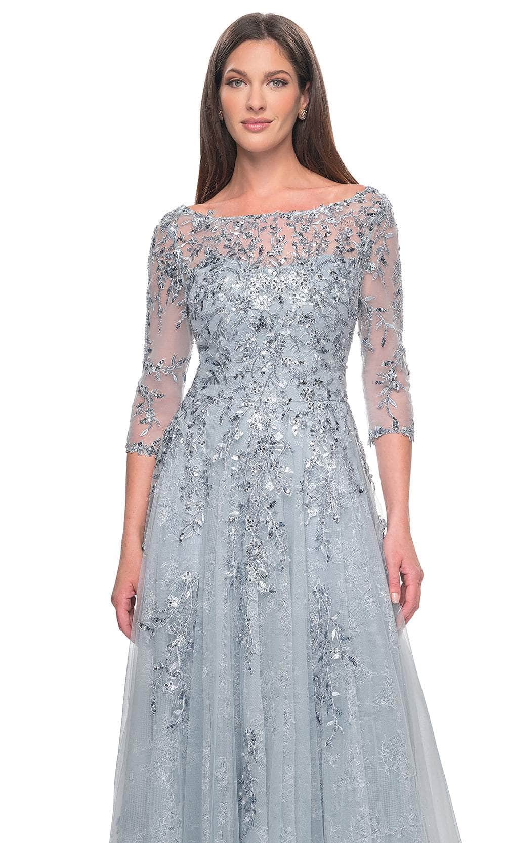 La Femme 31795 - Bateau A-Line Evening Dress Mother of the Bride Dresses
