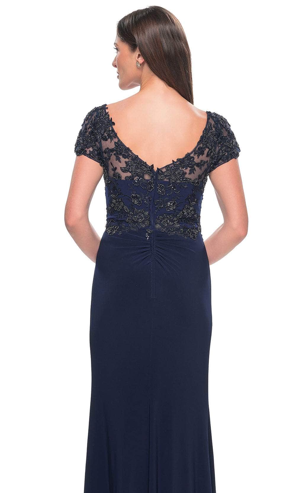La Femme 31805 - Embroidered Ruched Detailed Evening Dress Evening Dresses
