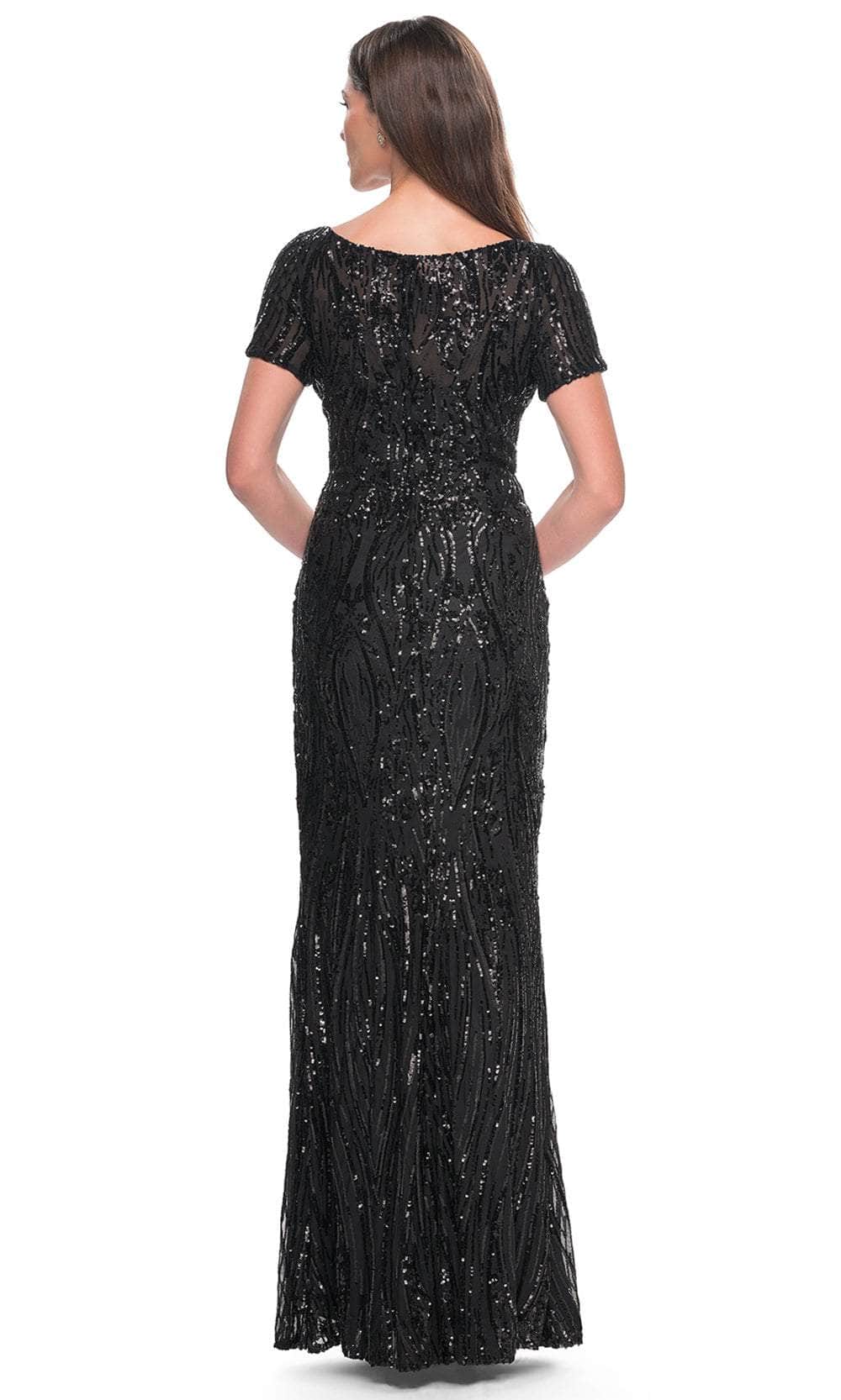 La Femme 31852 - Short Sleeve Sequin Evening Dress Mother of the Bride Dresses