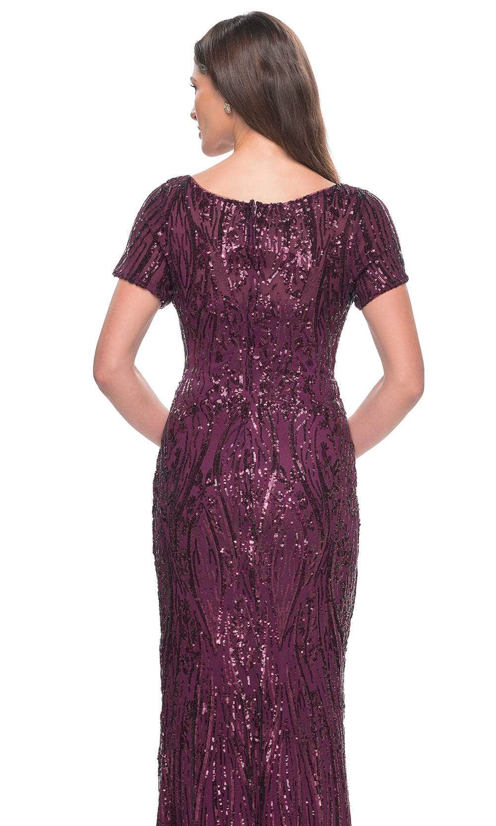 La Femme 31852 - Short Sleeve Sequin Evening Dress Mother of the Bride Dresses