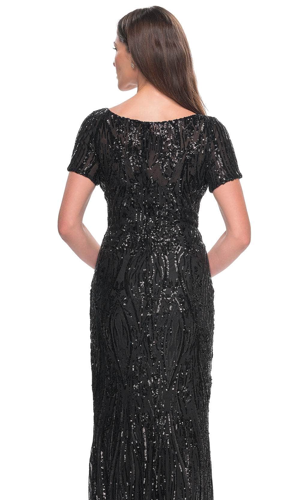 La Femme 31852 - Short Sleeve Sequin Evening Dress Mother of the Bride Dresses