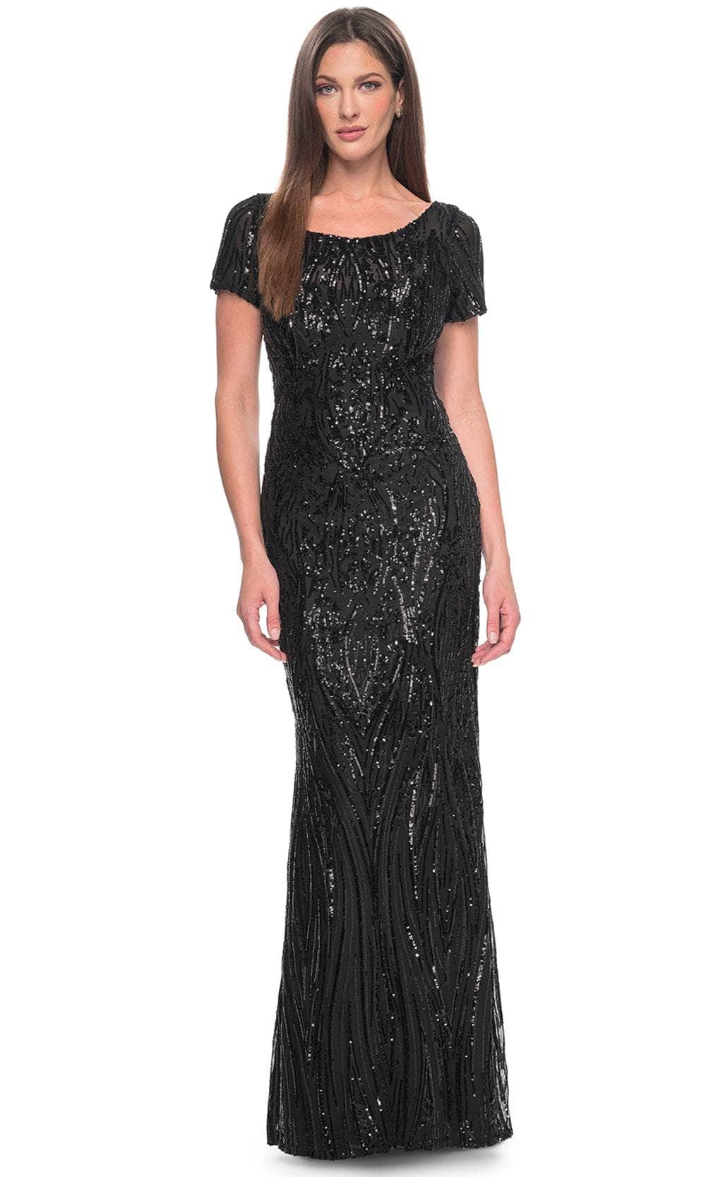 La Femme 31852 - Short Sleeve Sequin Evening Dress Mother of the Bride Dresses
