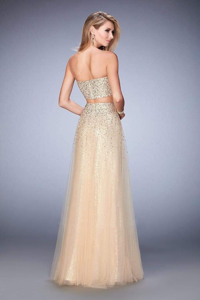 La Femme Two Piece Sequined A-Line Evening Gown 22379SC CCSALE