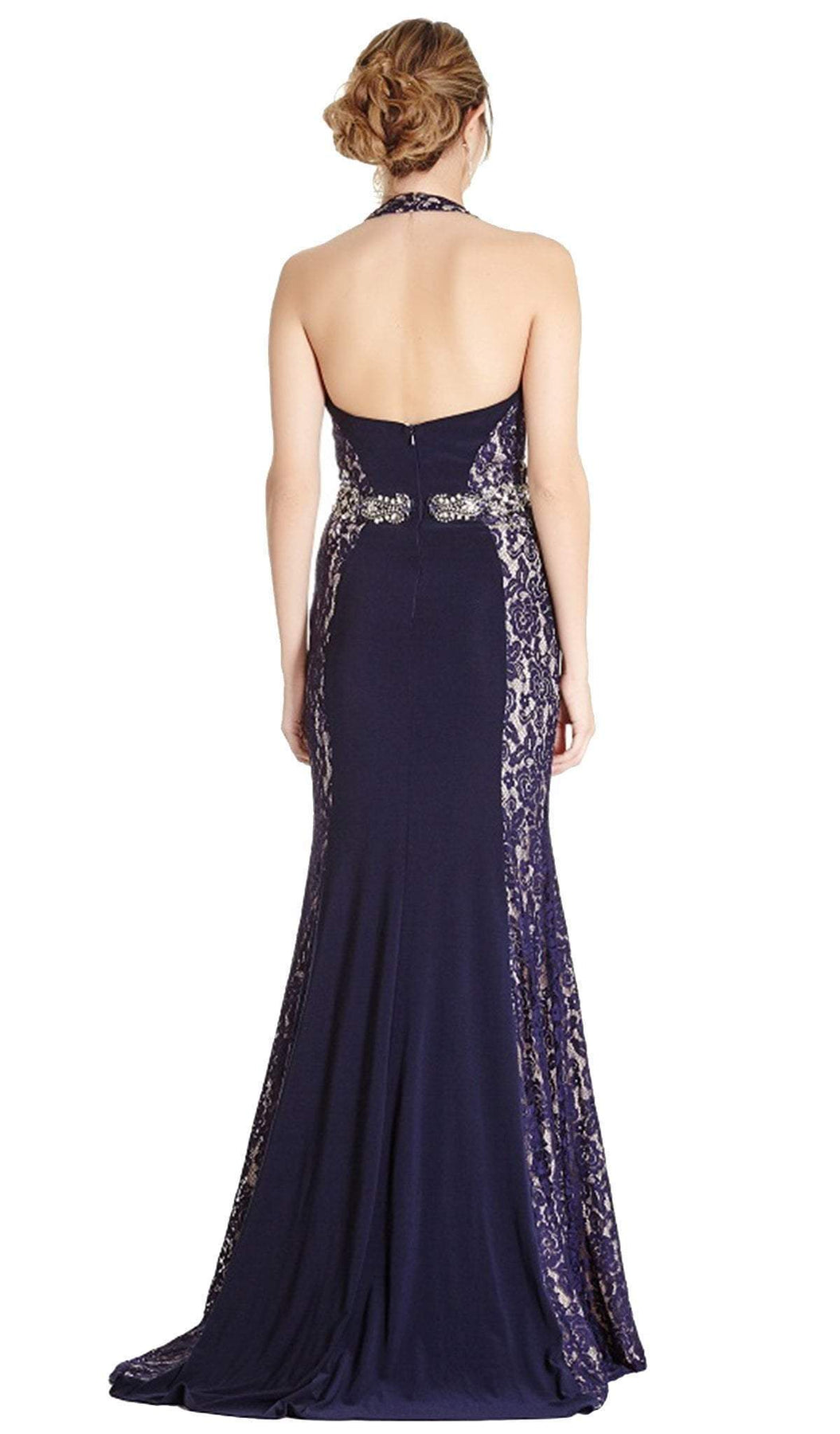 Lace Halter Sheath Evening Dress Dress