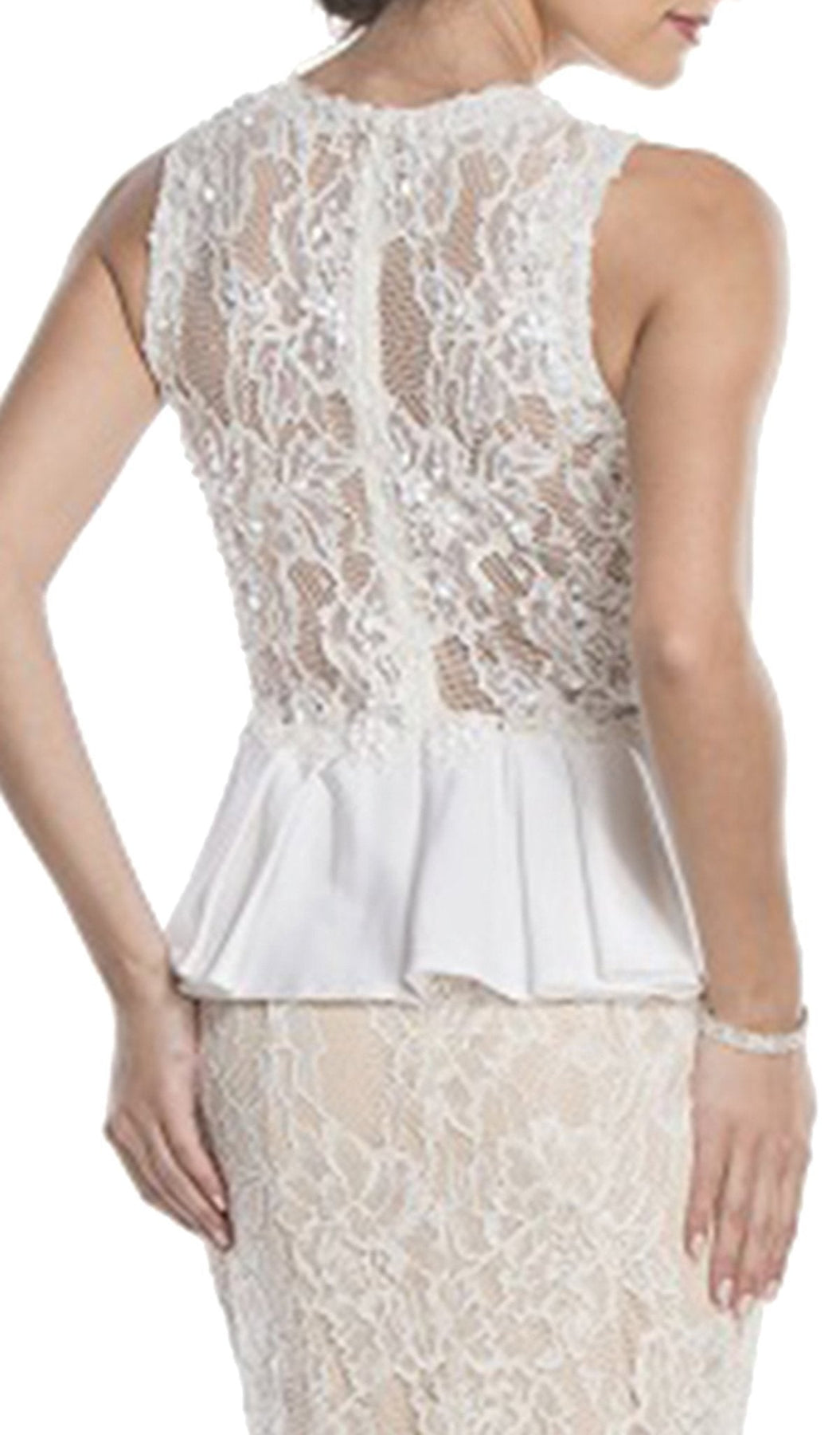 Lace Jewel Neck Sheath Evening Dress Dress