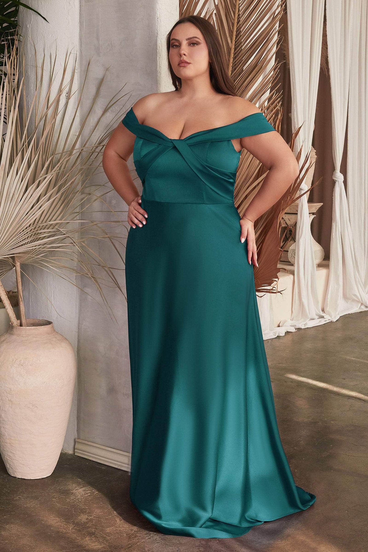 Ladivine CD325 - Cap Sleeve A-Line Prom Gown Special Occasion Dress