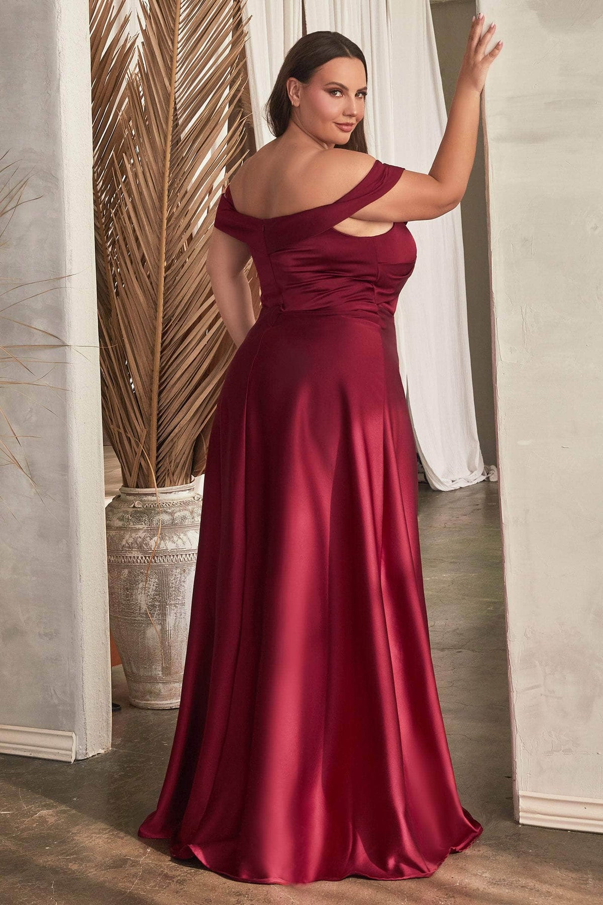 Ladivine CD325 - Cap Sleeve A-Line Prom Gown Special Occasion Dress