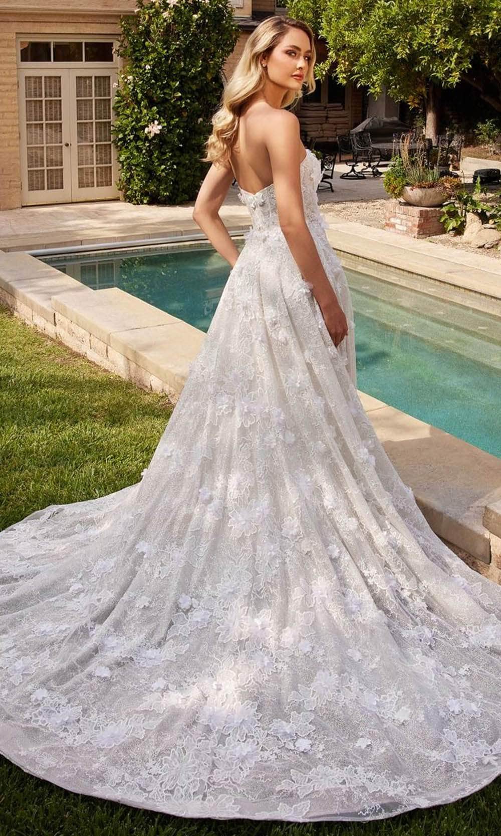 Ladivine CD860W - Floral Applique Embellished Dress