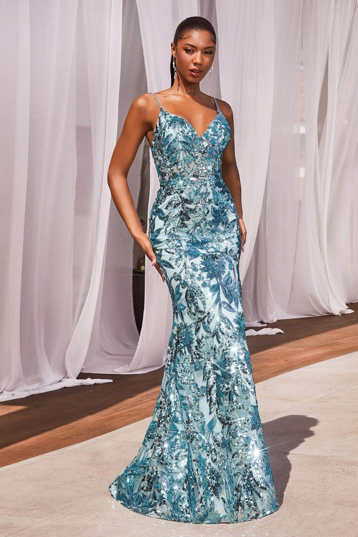 Ladivine CM350 - Sheath Sequin Evening Dress Special Occasion Dress