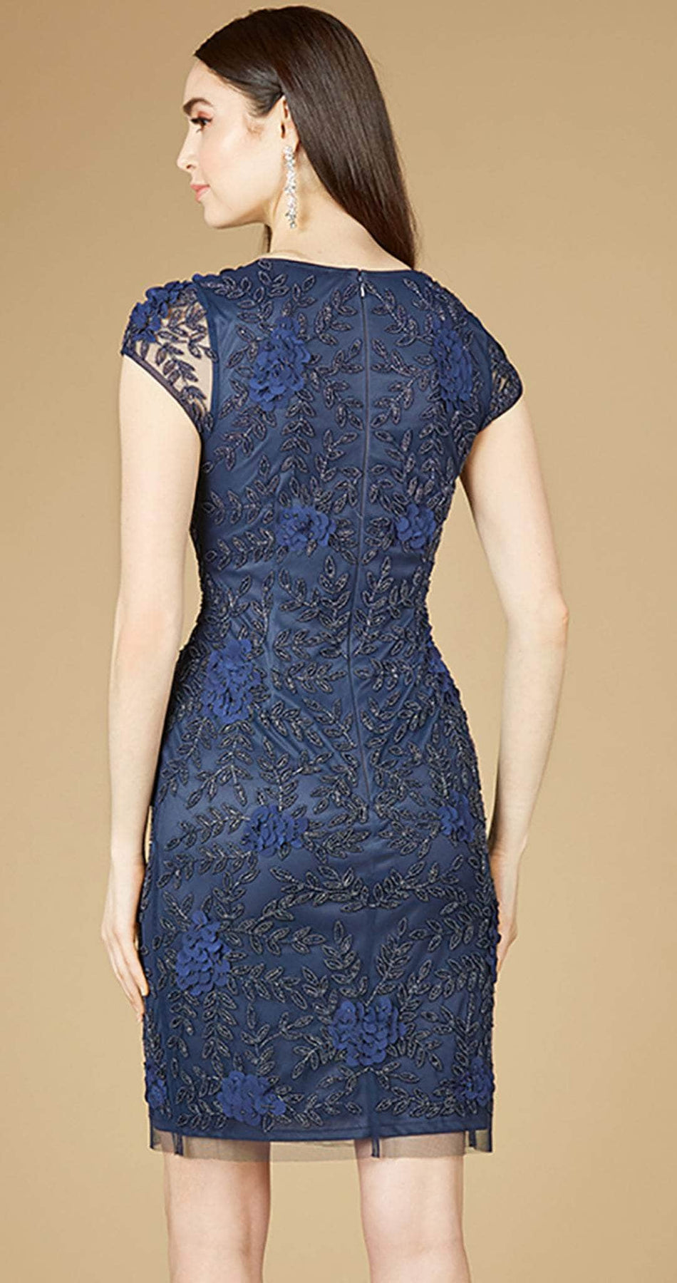 Lara Dresses 29179 - Cap Sleeve Beaded Cocktail Dress Special Occasion Dress