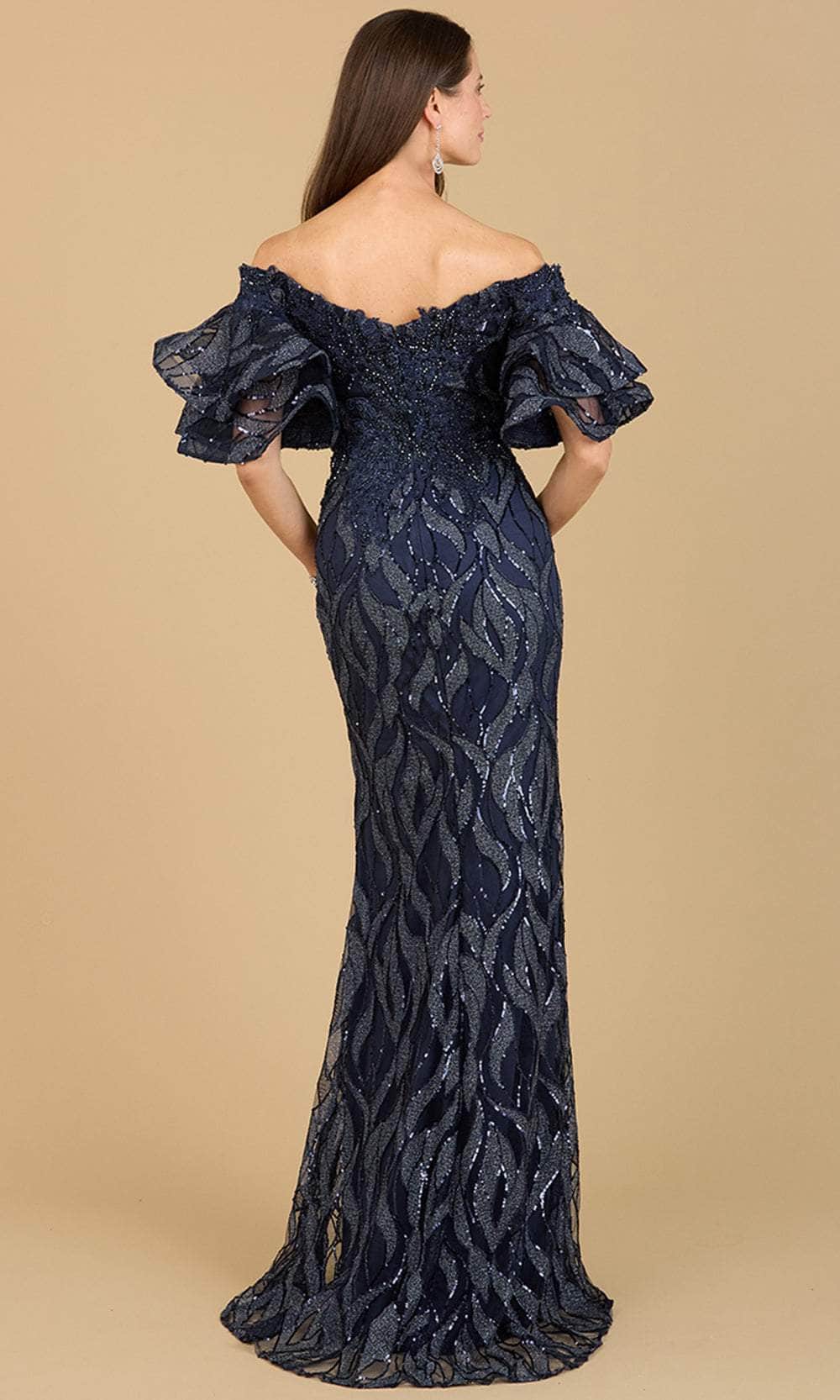 Lara Dresses 29190 - Tiered Sleeve V-Neck Evening Gown Special Occasion Dress