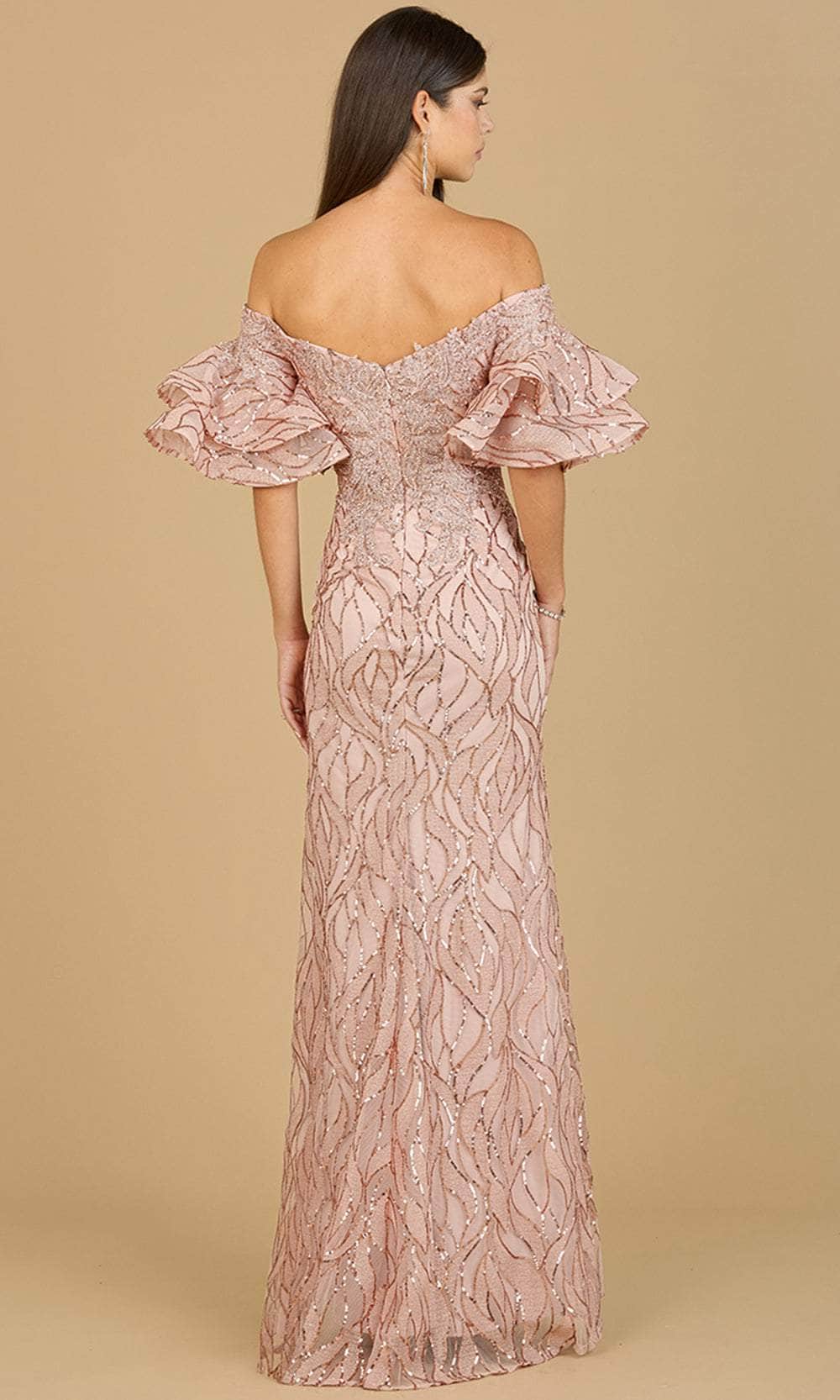 Lara Dresses 29190 - Tiered Sleeve V-Neck Evening Gown Special Occasion Dress