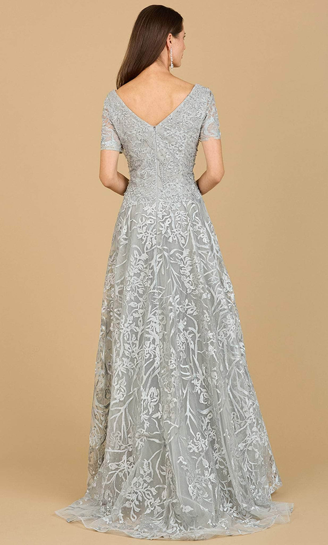 Lara Dresses 29193 - Short Sleeve A-Line Evening Gown Special Occasion Dress