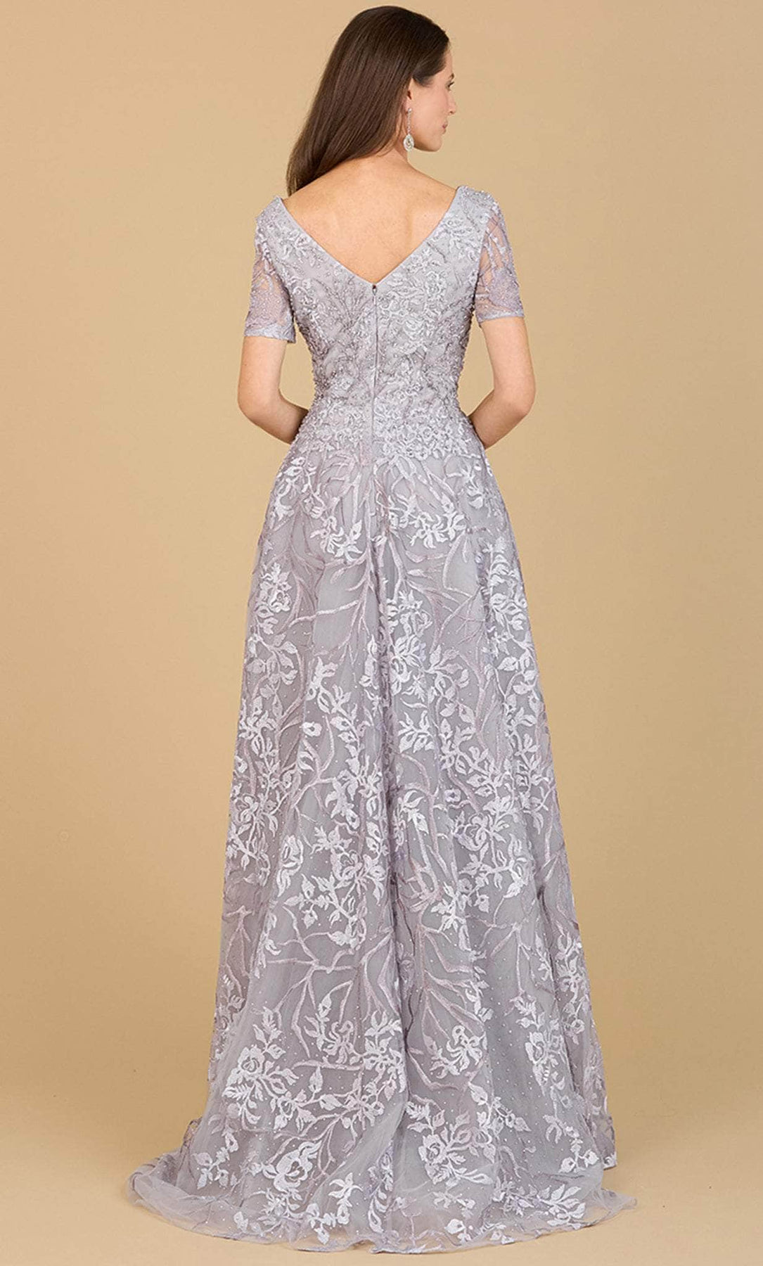 Lara Dresses 29193 - Short Sleeve A-Line Evening Gown Special Occasion Dress