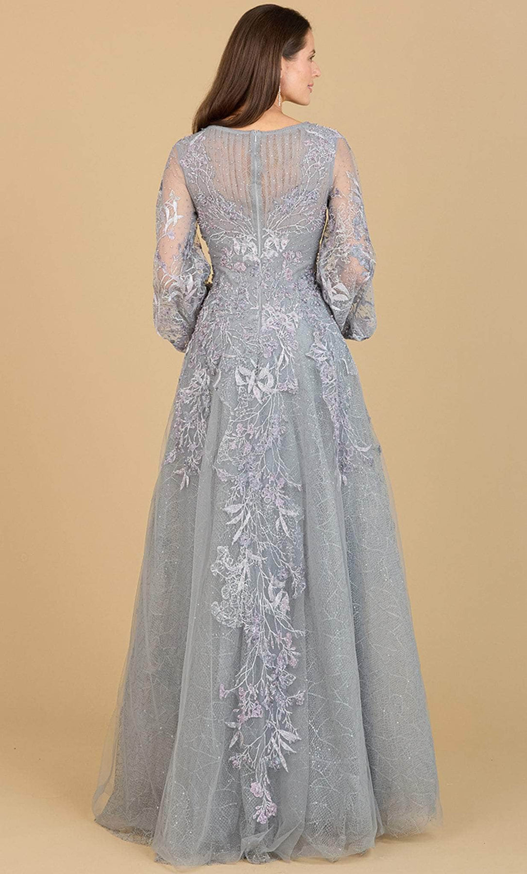 Lara Dresses 29195 - Laced Tulle Semi-Ballgown Special Occasion Dress