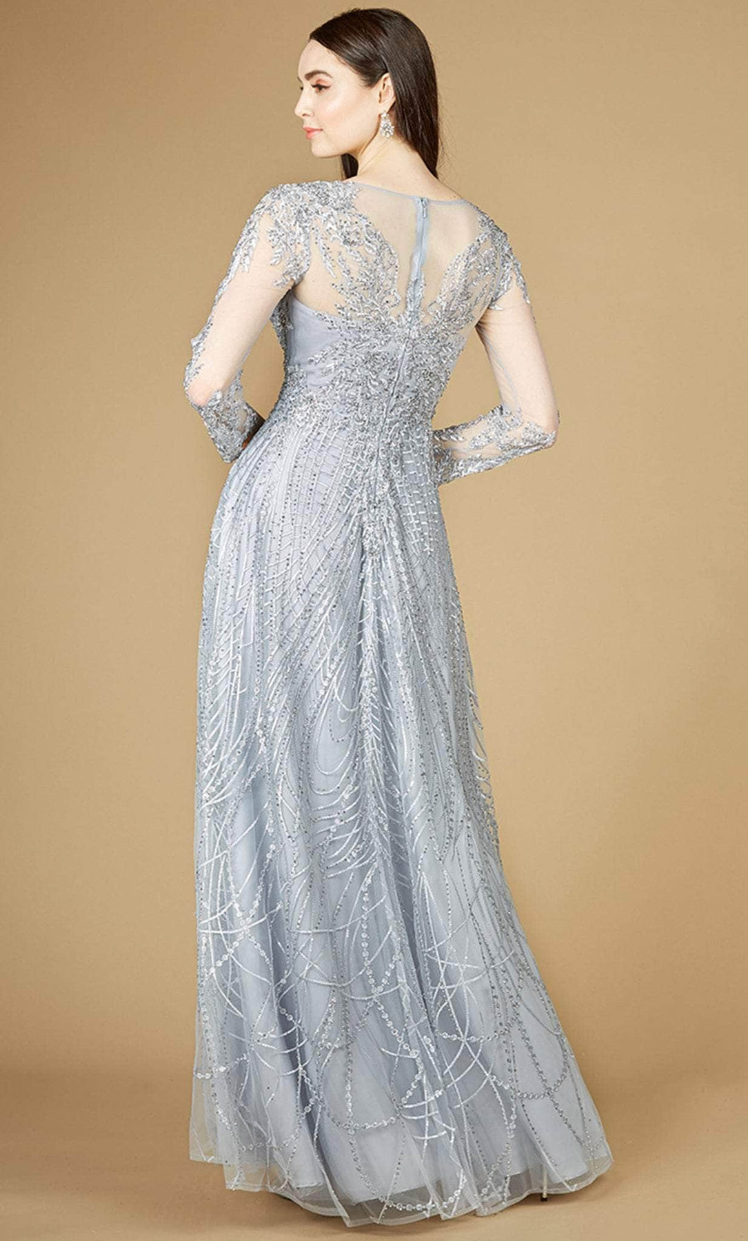 Lara Dresses 29206 - Sheer Long Sleeved Gown Special Occasion Dress