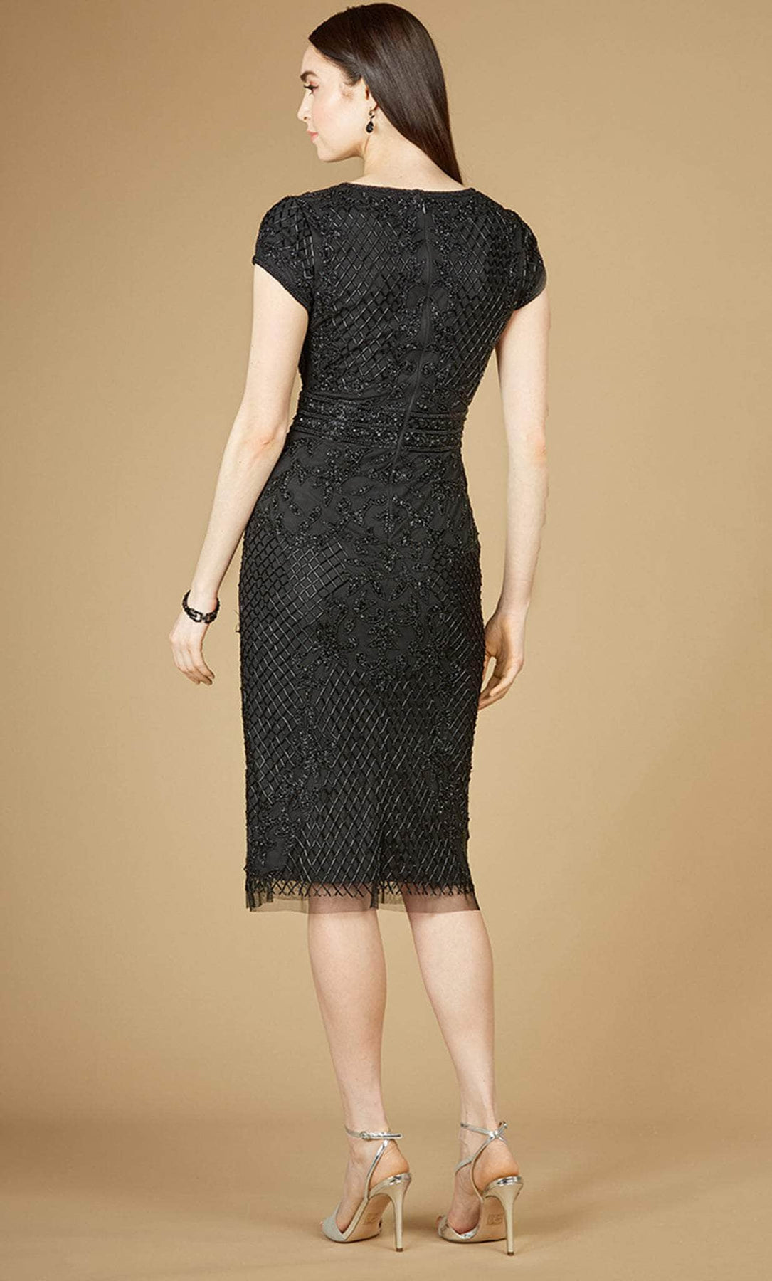 Lara Dresses 29225 - Cap Sleeve Sheath Knee-Length Dress Special Occasion Dress