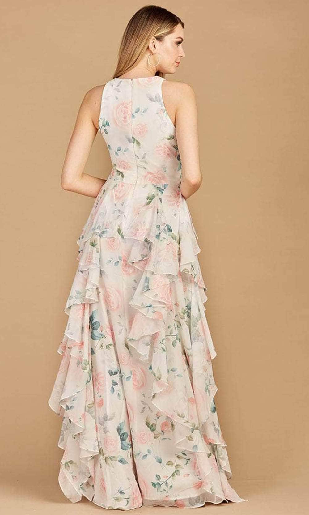 Lara Dresses 29247 - High Neck Floral A-line Dress Special Occasion Dress