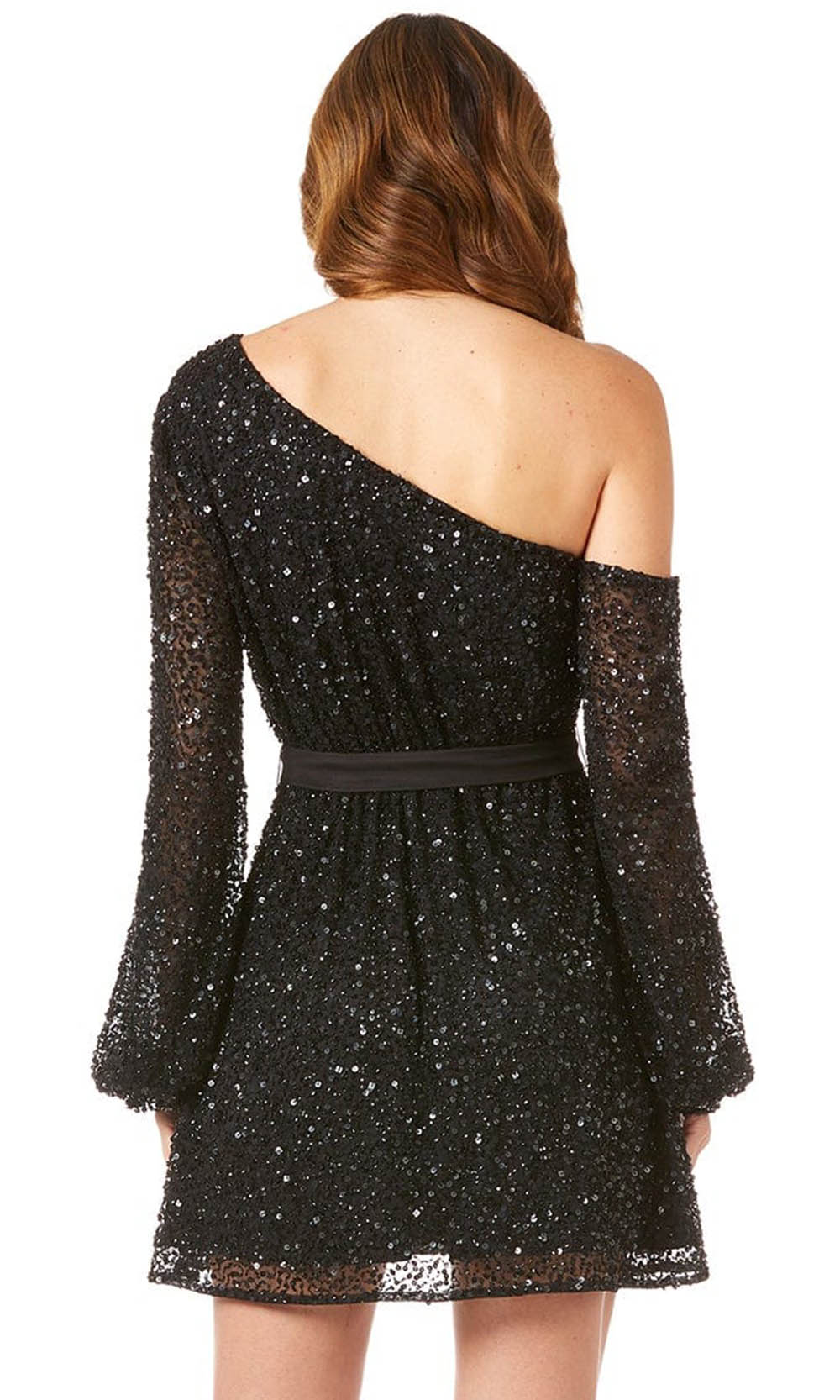 Lara Dresses 29290 - Asymmetrical Neckline Robe Wrap Short Dress Special Occasion Dress