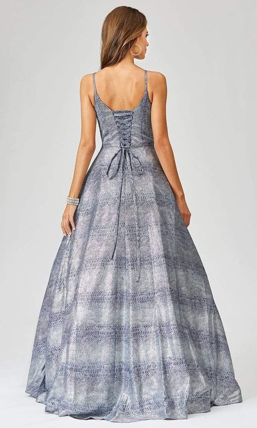 Lara Dresses - 29462 Sleeveless Deep V Neck Ballgown Prom Dresses