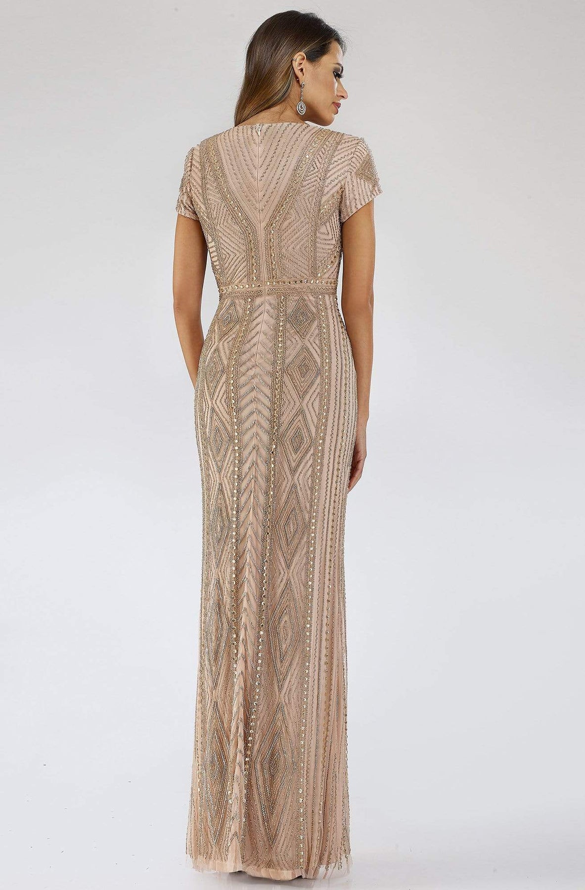 Lara Dresses - 29606 Beaded V-Neck Column Dress Mother of the Bride Dresses