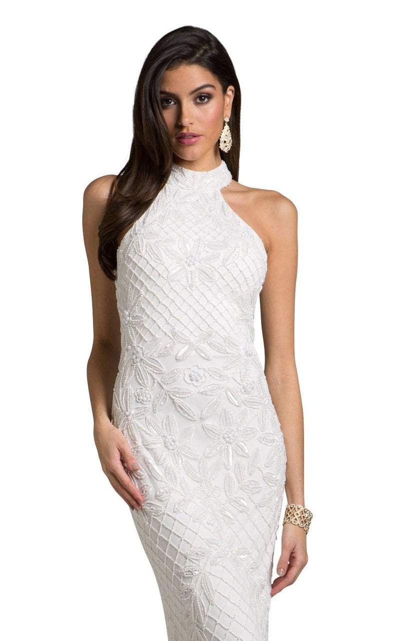 Lara Dresses - 51003 Embellished High Halter Sheath Dress Special Occasion Dress