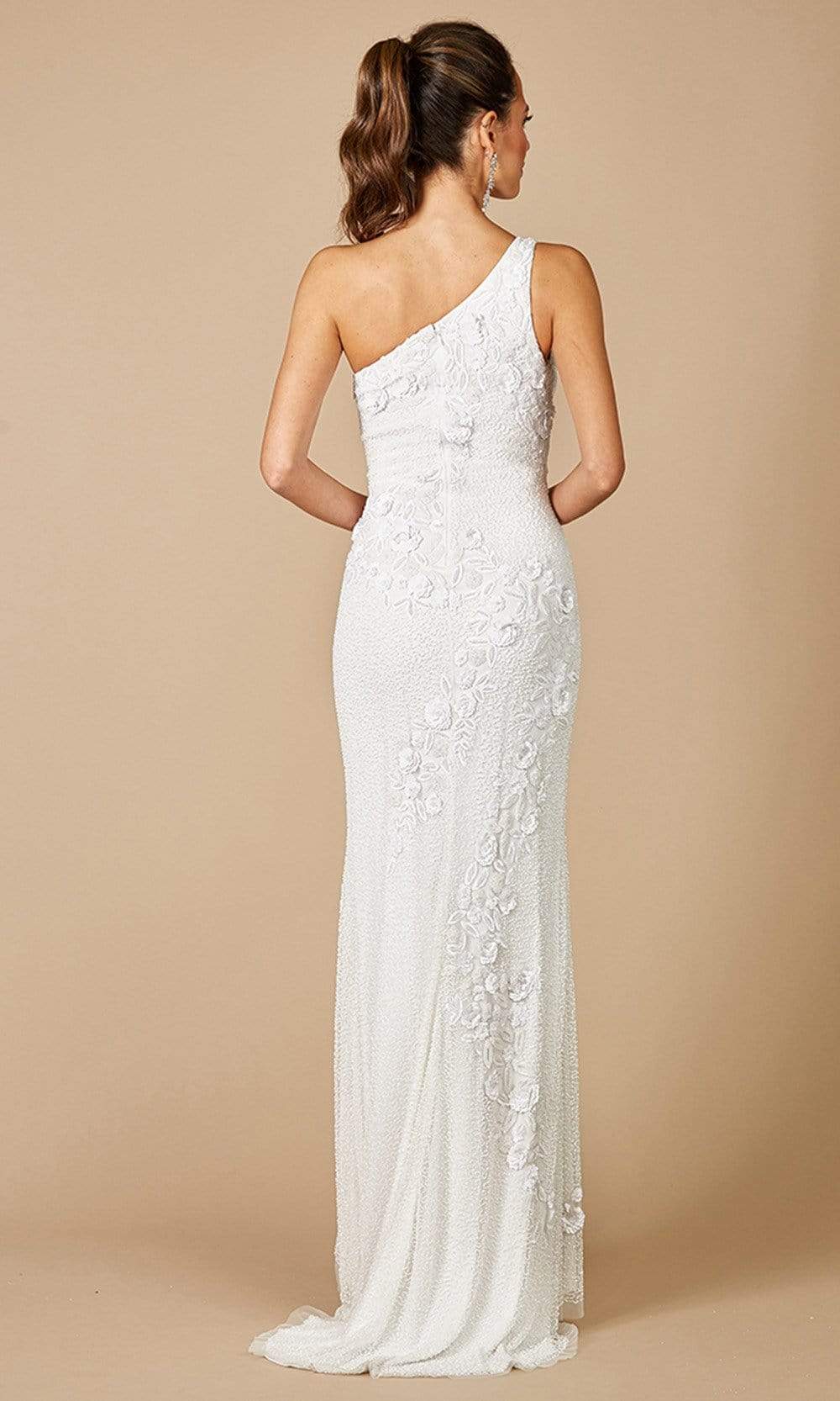 Lara Dresses - 51081 Asymmetrical Sheath Evening Dress Bridal Dresses