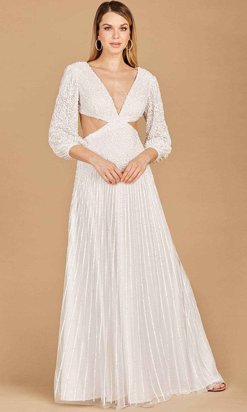 Lara Dresses 51119 - Sexy Open Back Bridal Gown Special Occasion Dress 0 / Ivory
