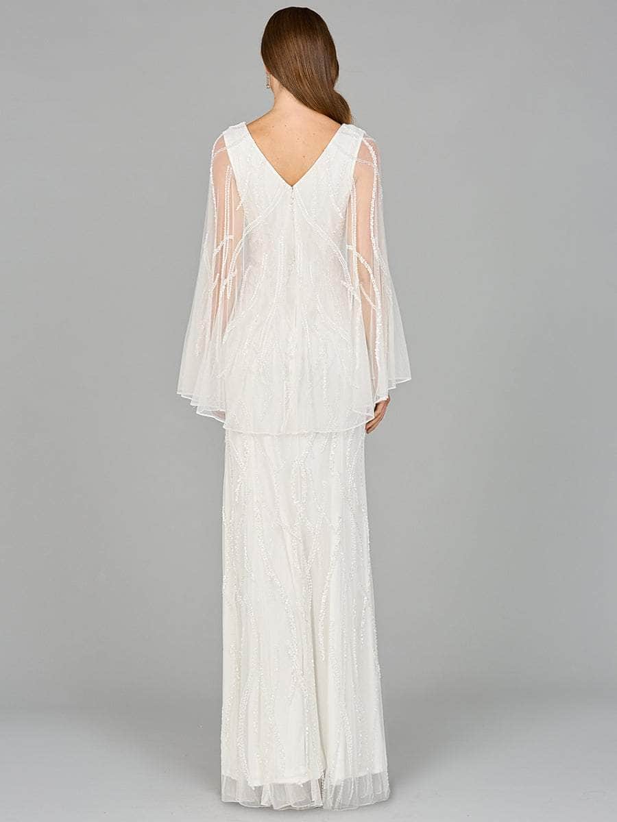 Lara Dresses 51151 - Beaded V-Neck Bridal Dress Special Occasion Dresses