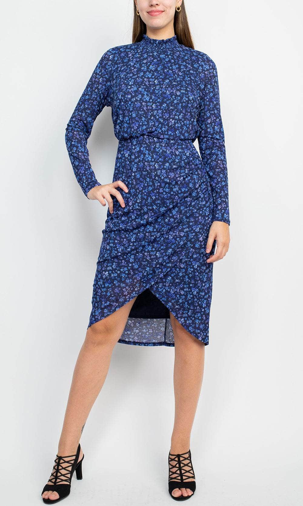 Laundry HU05D50 - Long Sleeve Printed Formal Dress Cocktail Dresses 4 / Floral Vine