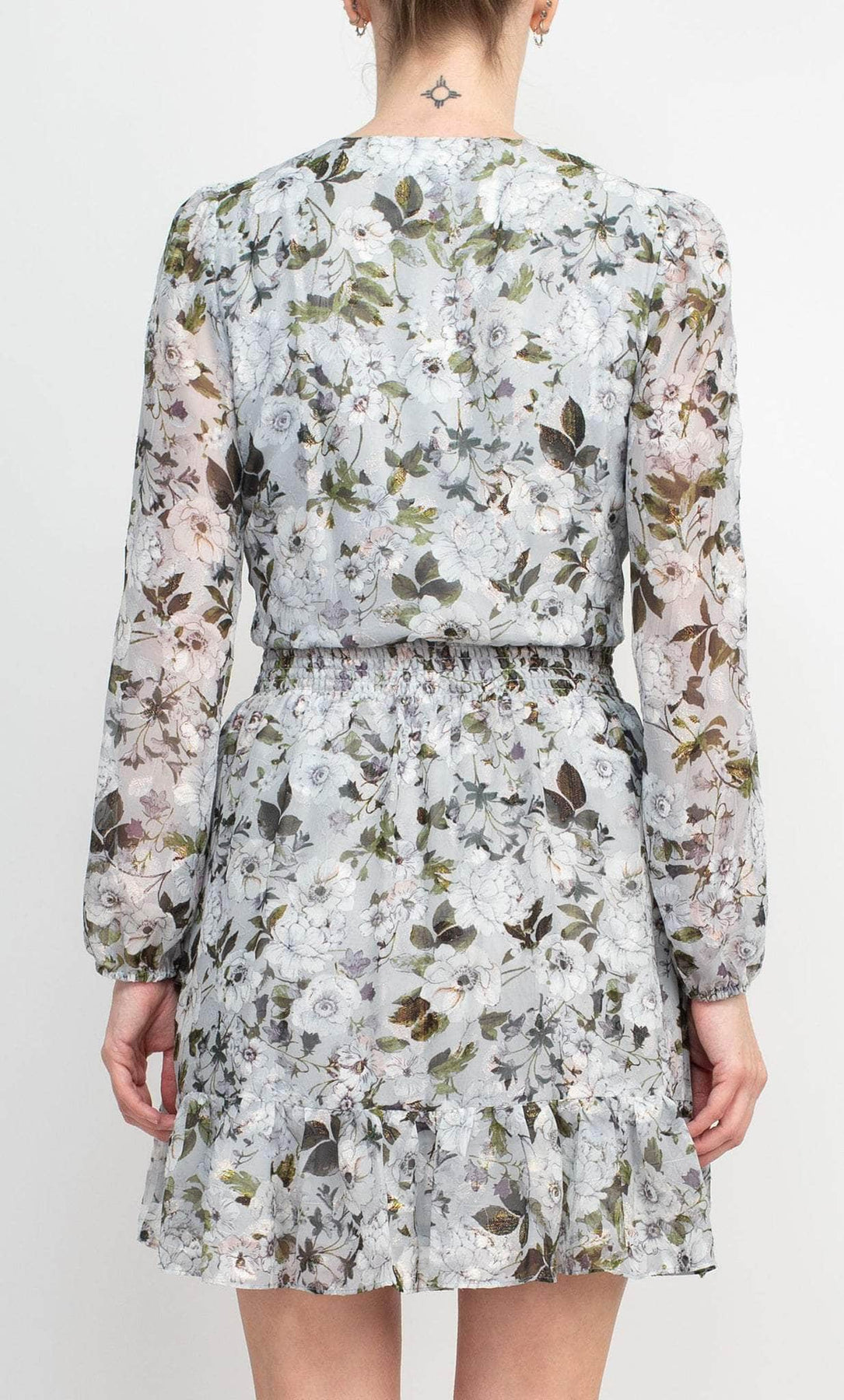 Laundry HU07D29 - Tiered Hem Floral Short Dress Holiday Dresses
