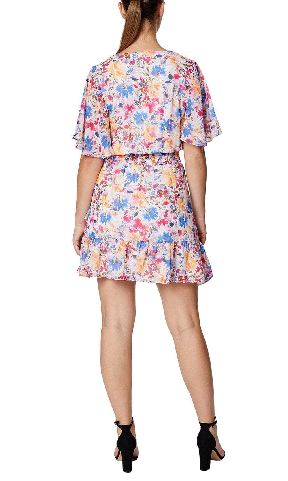 Laundry HV03D14 - Tiered Floral Short Dress Cocktail Dresses