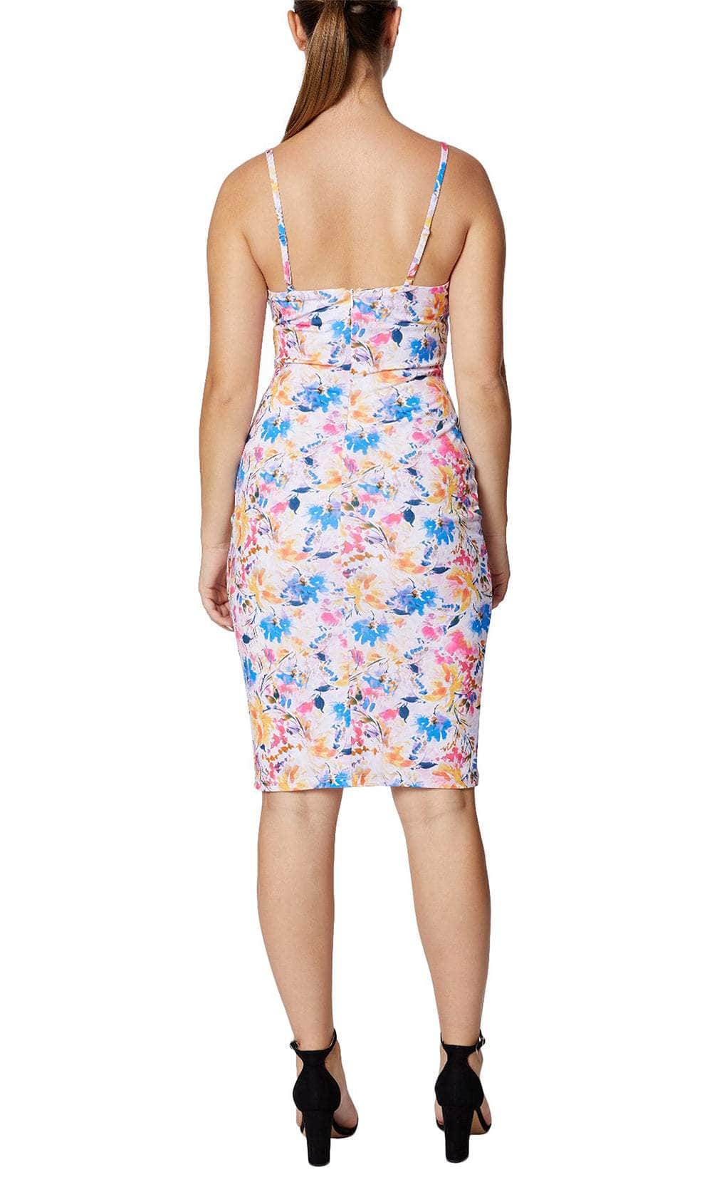 Laundry HV03D16 - Ruched Floral Short Dress Cocktail Dresses
