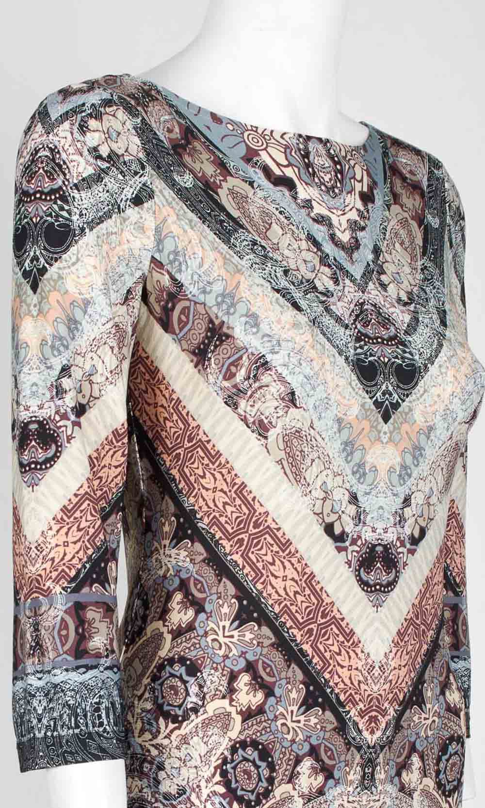 London Times - T3085M Chevron Print Sheath Dress Semi Formal