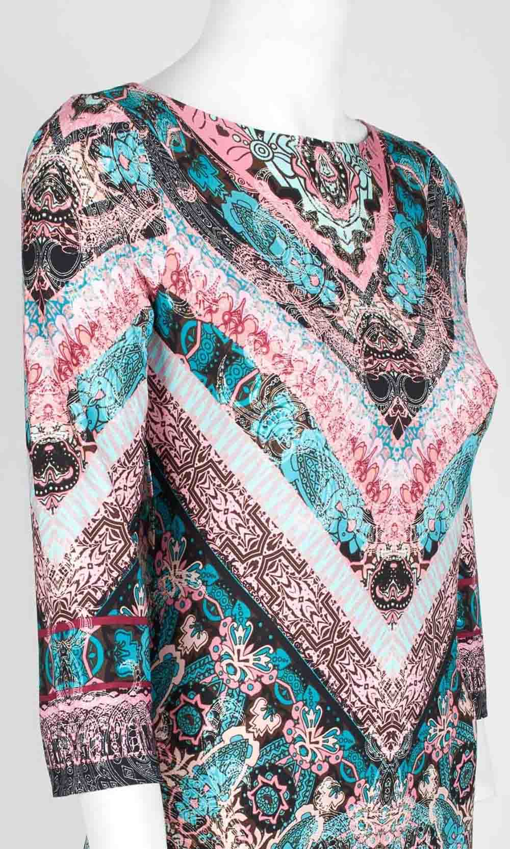 London Times - T3085M Chevron Print Sheath Dress Semi Formal