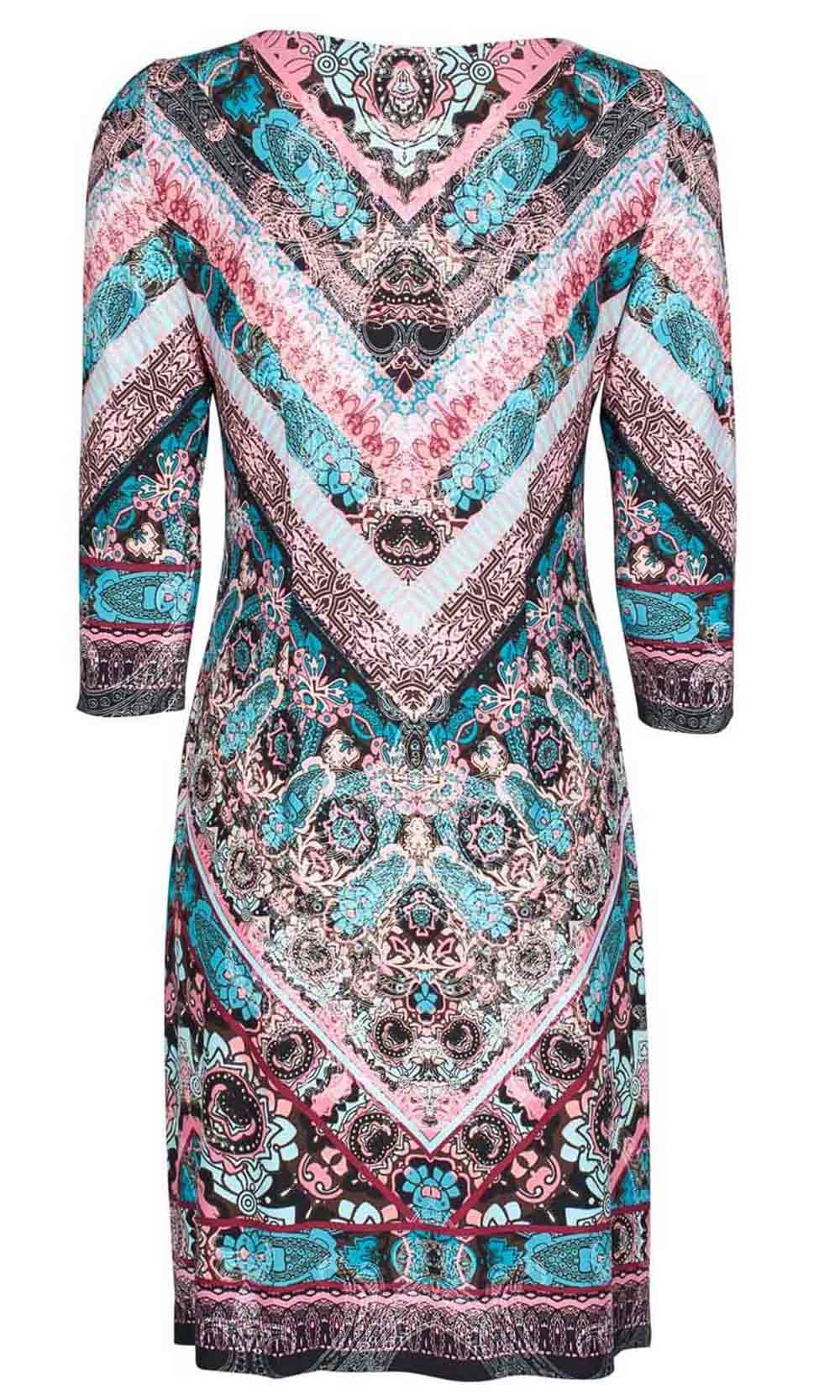 London Times - T3085M Chevron Print Sheath Dress Semi Formal