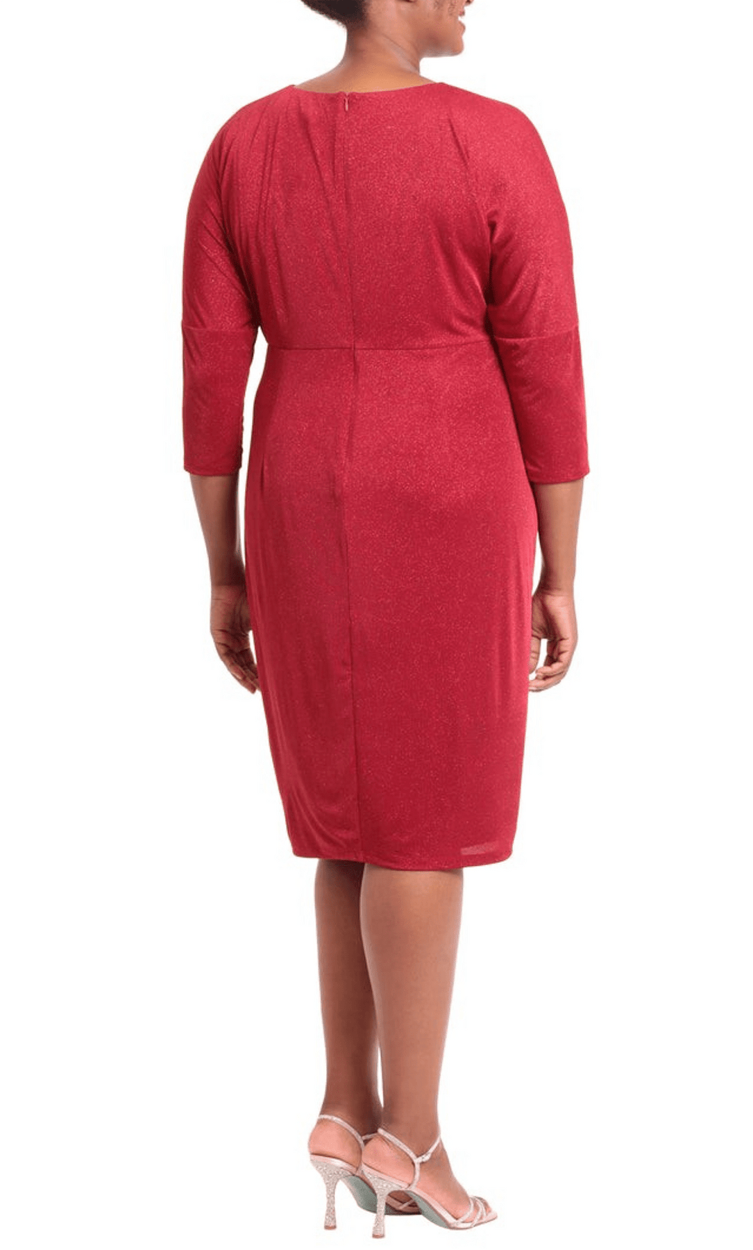 London Times T5978M - Jewel Neck Glitter Formal Dress Special Occasion Dress