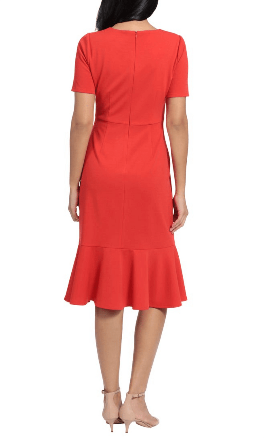 London Times T6064M - V-Neck Ruffled Hem Formal Dress Special Occasion Dress