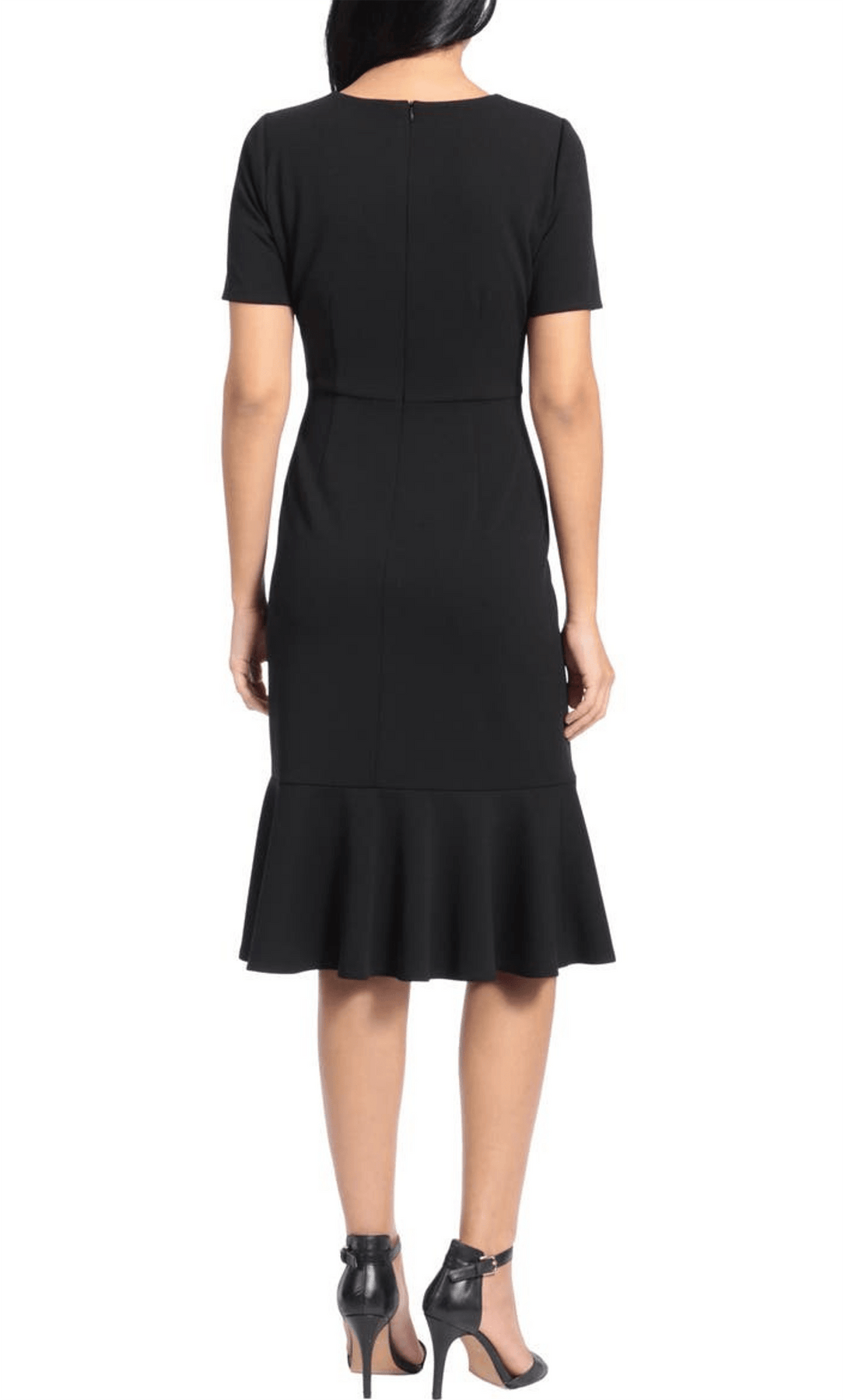 London Times T6064M - V-Neck Ruffled Hem Formal Dress Special Occasion Dress