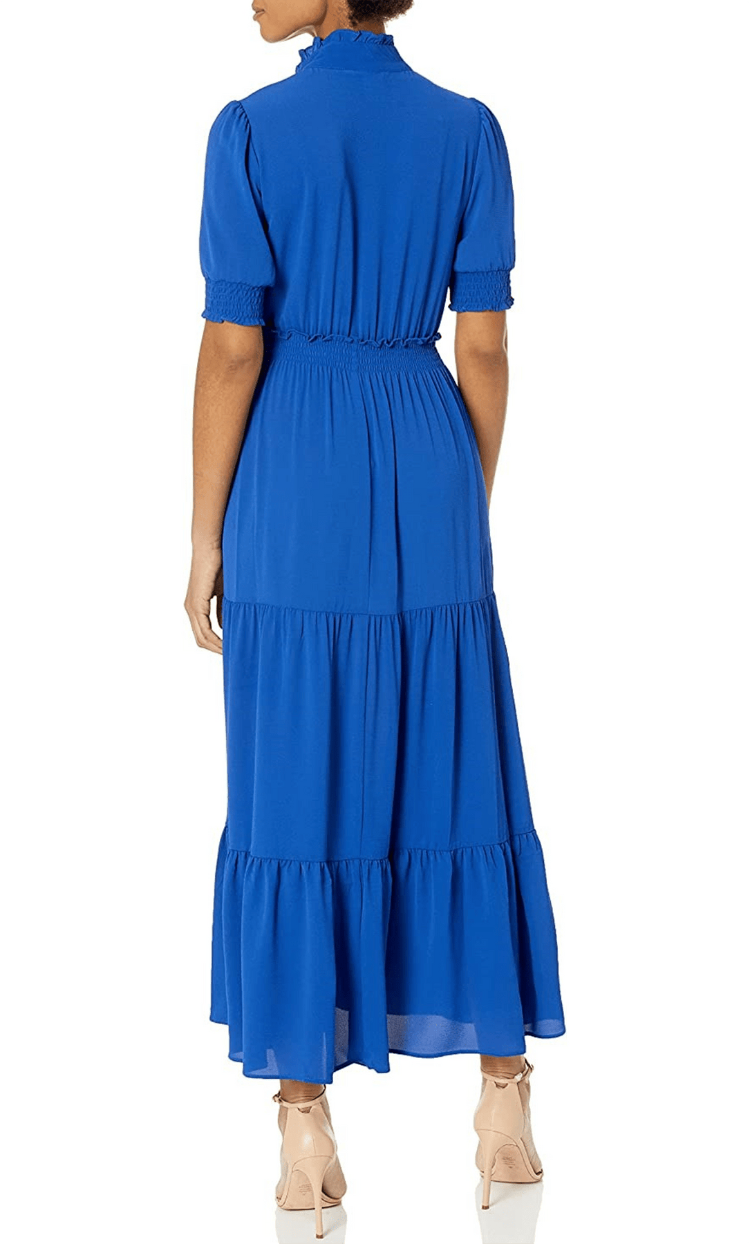 London Times T6184M - Puff Sleeve Tiered Formal Dress Special Occasion Dress