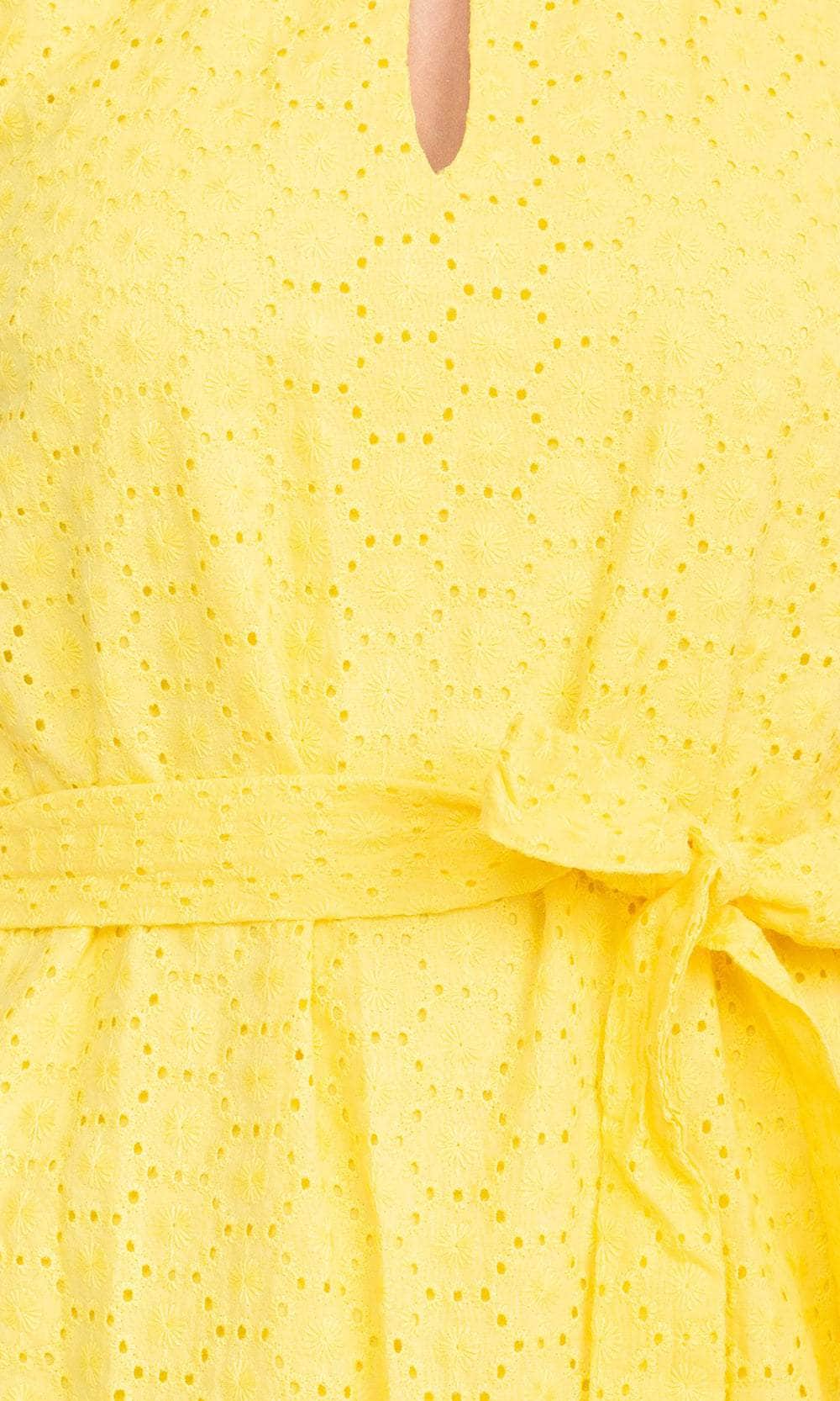 London Times T6219M - Ruffle Eyelet Short Dress Cocktail Dresses