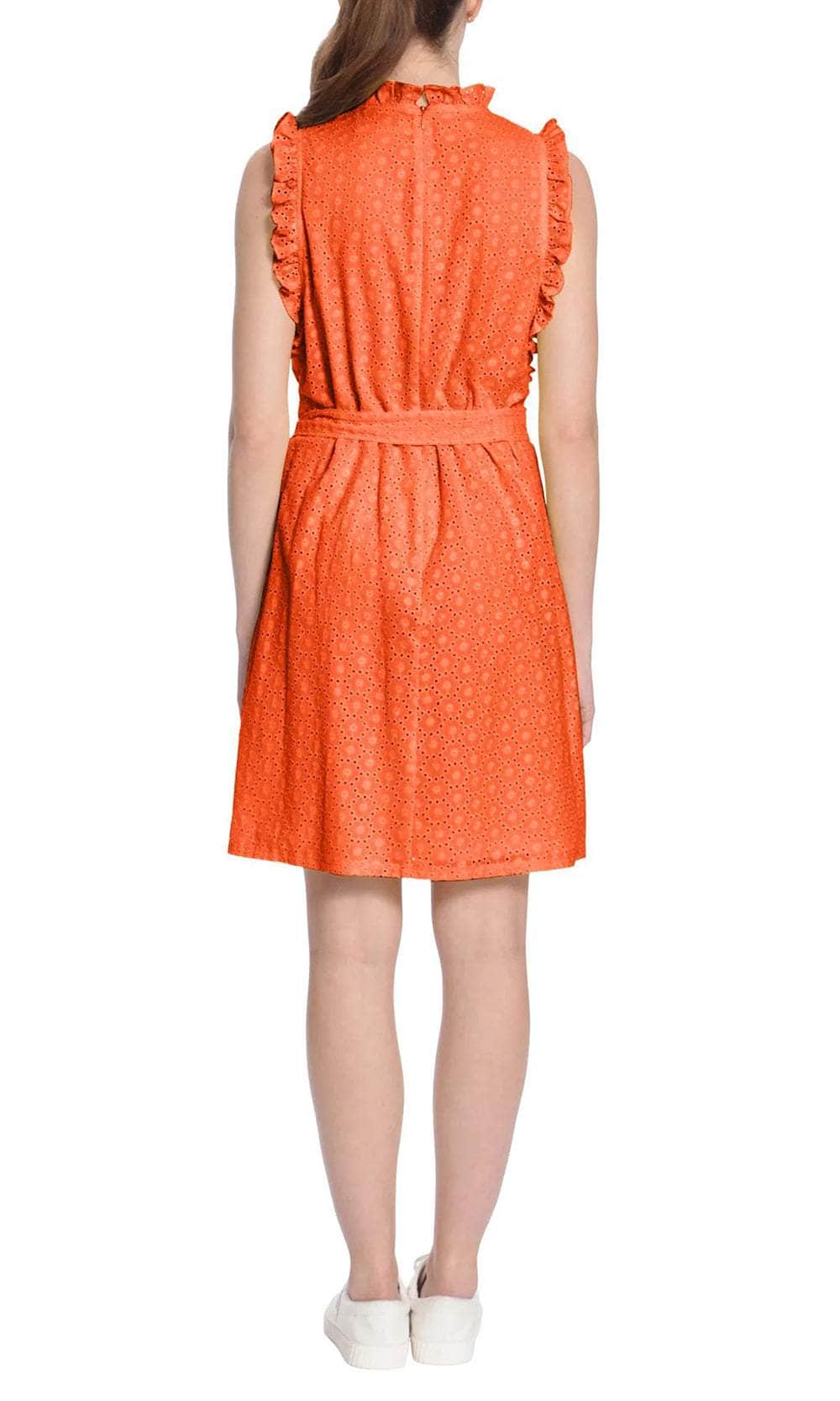 London Times T6219M - Ruffle Eyelet Short Dress Cocktail Dresses