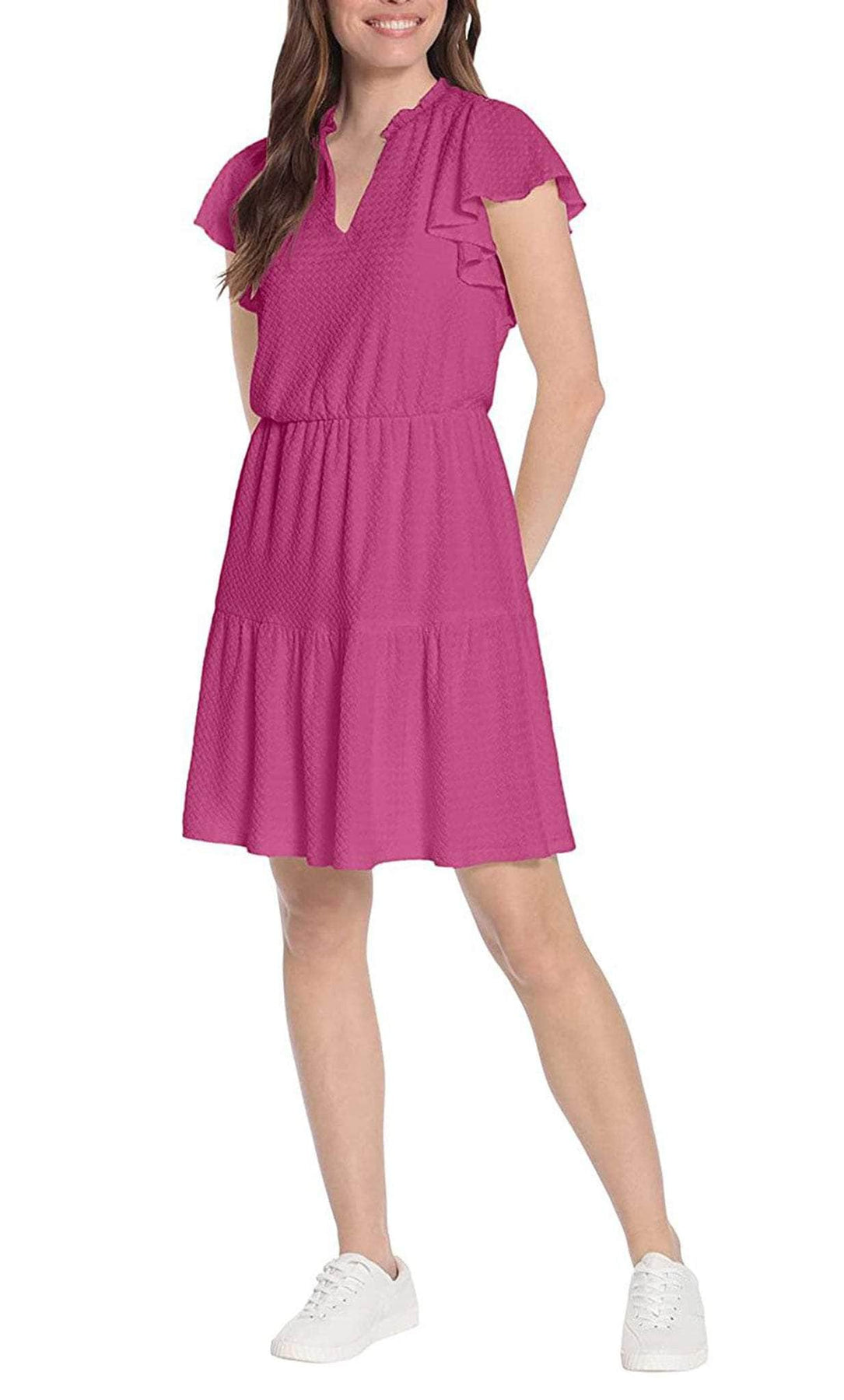 London Times T6243M - Short Sleeve A-Line Cocktail Dress Semi Formal