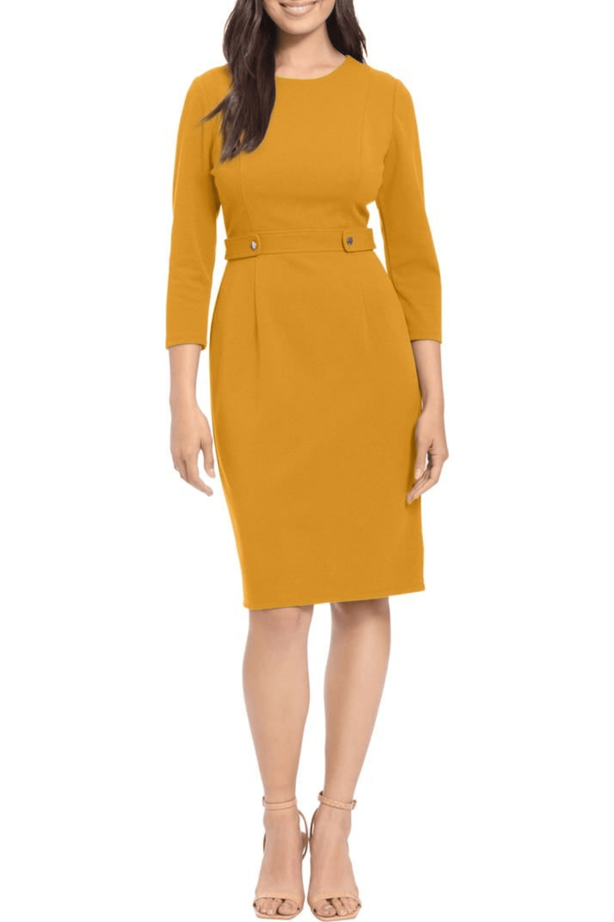 London Times T6566M - Quarter Sleeve Sheath Dress Special Occasion Dresses